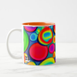 Rainbow Bubbles Zweifarbige Tasse