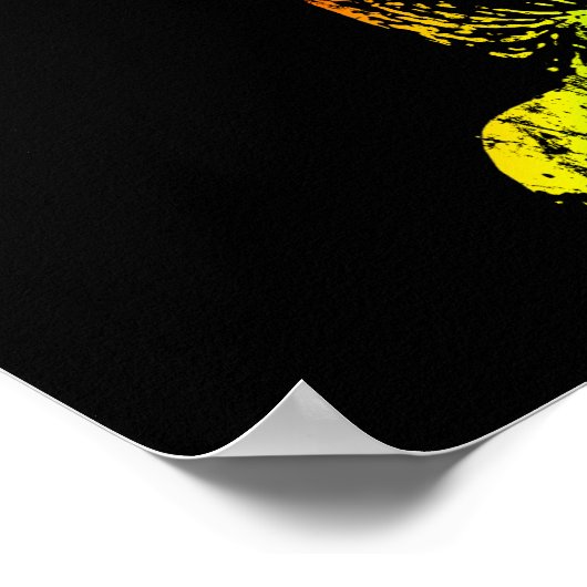 Rainbow Buddha Statue Poster (Ecke)