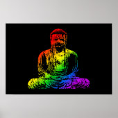 Rainbow Buddha Statue Poster (Vorne)
