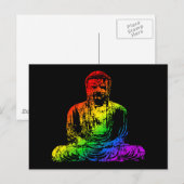 Rainbow Buddha Statue Postkarte (Vorne/Hinten)
