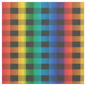 Rainbow Buffalo Kariertes Gewebe Stoff (Nahaufnahme)