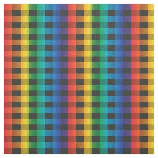 Rainbow Buffalo Kariertes Gewebe Stoff (Muster)