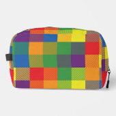 Rainbow Buffalo Karo Pride Flag Kariert farbenfroh Waschbeutel (Vorderseite)