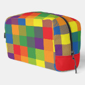 Rainbow Buffalo Karo Pride Flag Kariert farbenfroh Waschbeutel (Rechte Ecke)
