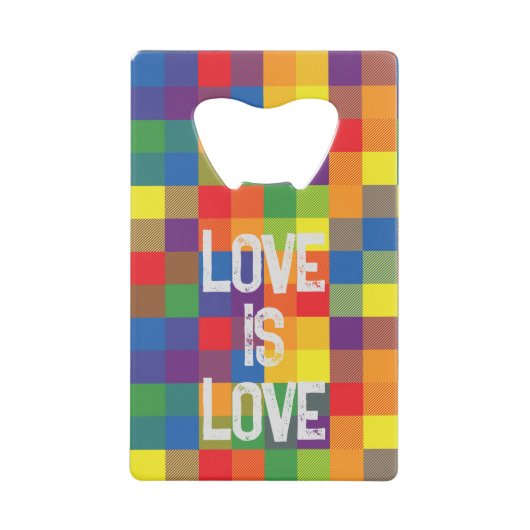 Rainbow Buffalo Karo Pride Kariert Personalize Geldbeutel Flaschenöffner (Vorderseite)