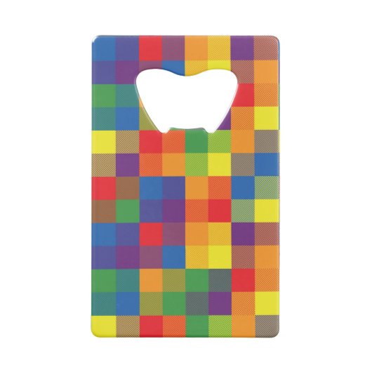 Rainbow Buffalo Karo Pride Kariert Personalize Geldbeutel Flaschenöffner (Rückseite)