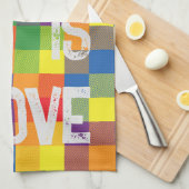 Rainbow Buffalo Karo Pride Kariert Personalize Geschirrtuch (Viertel Falte)