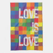 Rainbow Buffalo Karo Pride Kariert Personalize Geschirrtuch (Vertikal)