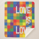 Rainbow Buffalo Karo Pride Kariert Personalize Sherpadecke (Vorderseite)