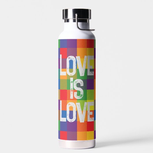 Rainbow Buffalo Karo Pride Kariert Personalize Trinkflasche (Links)