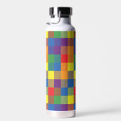 Rainbow Buffalo Karo Pride Kariert Personalize Trinkflasche (Rechts)