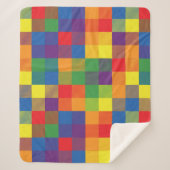 Rainbow Buffalo Karo Pride Kariert Sherpadecke (Vorderseite)