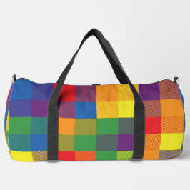 Rainbow Buffalo Karo Prix Kariert farbenfroh groß Duffle Bag