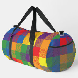 Rainbow Buffalo Karo Prix Kariert farbenfroh groß Duffle Bag