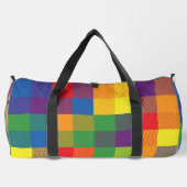 Rainbow Buffalo Karo Prix Kariert farbenfroh groß Duffle Bag (Rückseite)