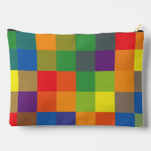 Rainbow Buffalo Karo Prix Kariert farbenfroh groß Zubehörtasche (Rückseite)