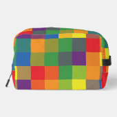 Rainbow Buffalo Karo Prix Karierte farbenfrohe Lie Waschbeutel (Rückseite)