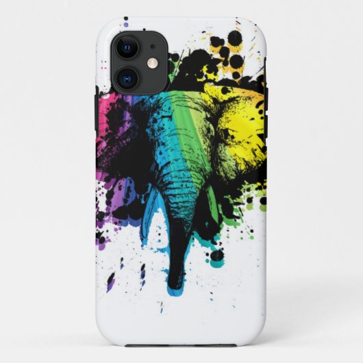 Rainbow Bull Elephant Abstrakt Case-Mate iPhone Ca Case-Mate iPhone Hülle (Rückseite)