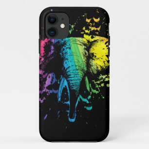 Rainbow Bull Elephant auf Black Case-Mate iPhone C Hülle