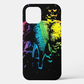 Rainbow Bull Elephant auf Black Case-Mate iPhone Hülle