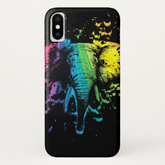 Rainbow Bull Elephant auf Black Case-Mate iPhone Hülle