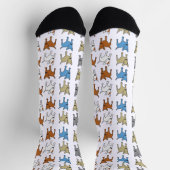 Rainbow Bull Terrier Doggy Dog Rainbow Mixed Rasse Socken (Oben)