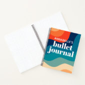 Rainbow Bullet Journal mit Rainbow Retro Waves Notizblock (Innenseite)