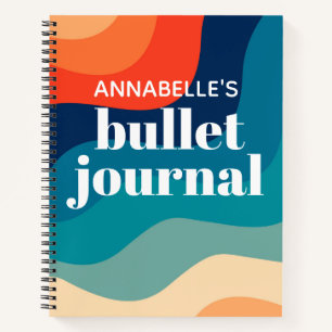 Rainbow Bullet Journal mit Rainbow Retro Waves Notizblock