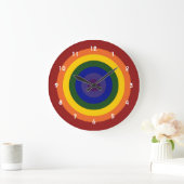 Rainbow Bullseye Clock Große Wanduhr (Zuhause)
