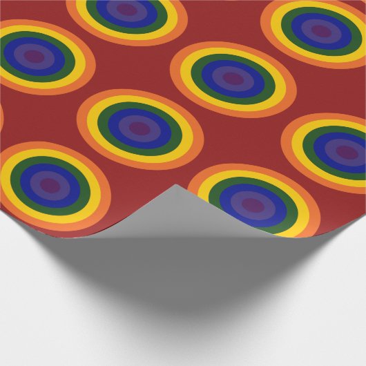 Rainbow Bullseye Geschenkpapier (Ecke)