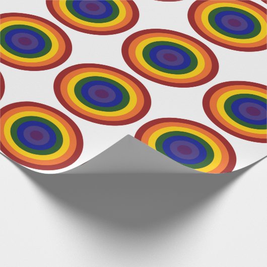 Rainbow Bullseye Geschenkpapier (Ecke)