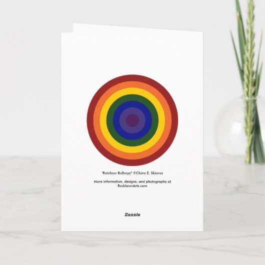 Rainbow Bullseye Karte (Rückseite)