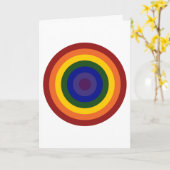 Rainbow Bullseye Karte (Gelbe Blume)