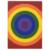 Rainbow Bullseye Klemmbrett (Rückseite)