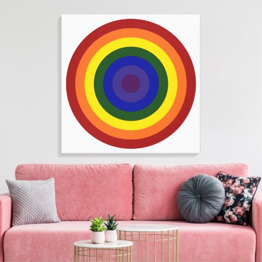 Rainbow Bullseye Leinwanddruck (Insitu (Wohnzimmer))