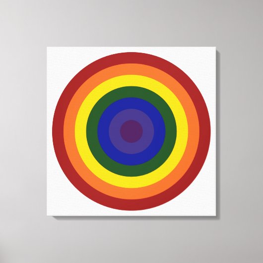 Rainbow Bullseye Leinwanddruck (Vorderseite)