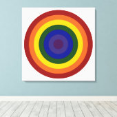 Rainbow Bullseye Leinwanddruck (Insitu (Holzboden))