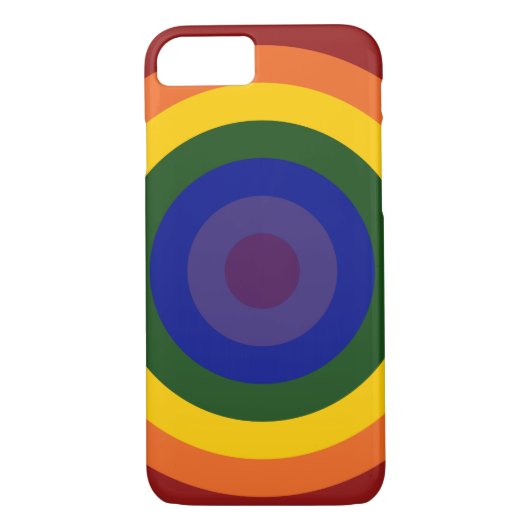 Rainbow Bullseye LGBT Pride Case-Mate iPhone Hülle (Rückseite)