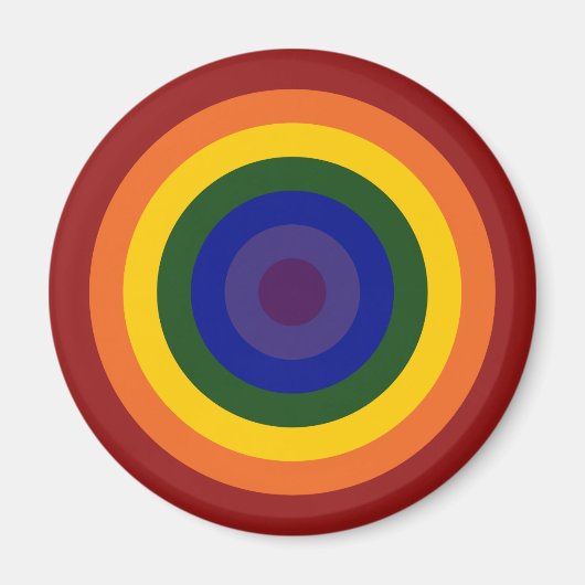 Rainbow Bullseye Magnet (Vorne)