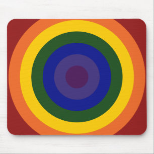 Rainbow Bullseye Mousepad