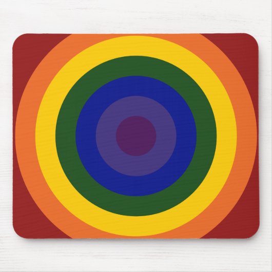 Rainbow Bullseye Mousepad (Vorne)