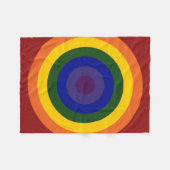 Rainbow Bullseye Muster Fleecedecke (Vorderseite (Horizontal))