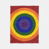 Rainbow Bullseye Muster Fleecedecke (Vorderseite)