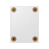 Rainbow Bullseye Notizblock (Rotiert)