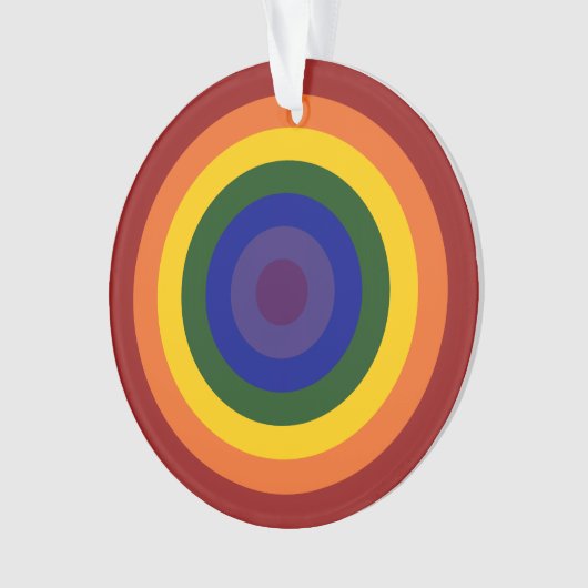 Rainbow Bullseye Ornament (Vorderseite)