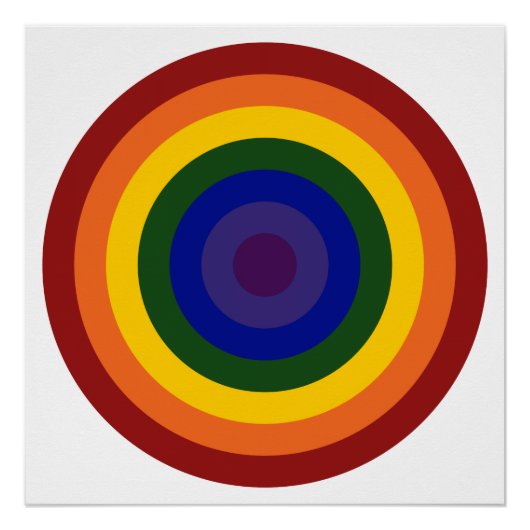 Rainbow Bullseye Poster (Vorderseite)