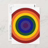 Rainbow Bullseye Postkarte (Vorne/Hinten)