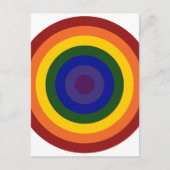 Rainbow Bullseye Postkarte (Vorderseite)