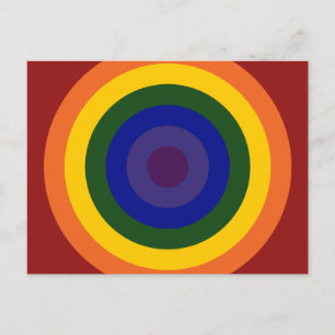 Rainbow Bullseye Postkarte