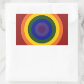 Rainbow Bullseye Rechteckiger Aufkleber (Tasche)